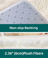 White Fluffy Shaggy Area Rug 5x10ft - Photography Studio Floor Mat