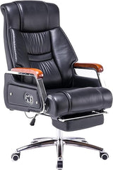 Office Chair, with Footrest and 90°-150° Adjustable Backrest, Thickened Seat Cushion,