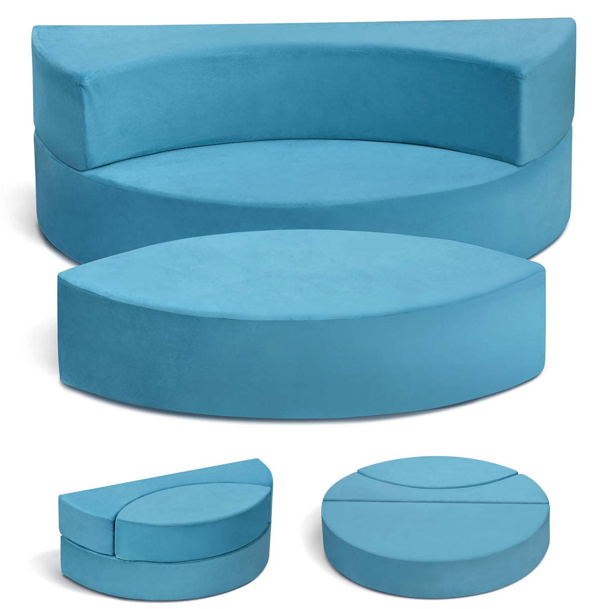 Modular Kids Play Couch, Soft Toddler Couch for Playroom, Kids Foam Sofa Couch