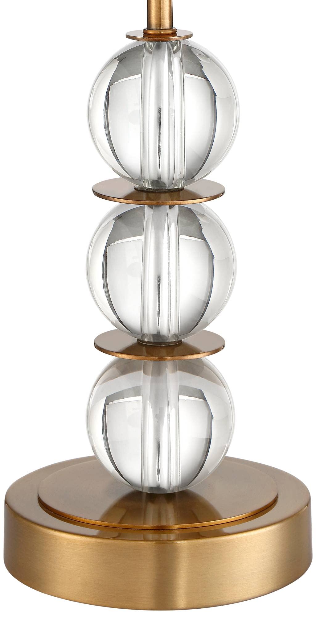 Halston Modern Buffet Table Lamps Set of 2 with Dimmer 32 1/2" Tall Skinny Brass Metal