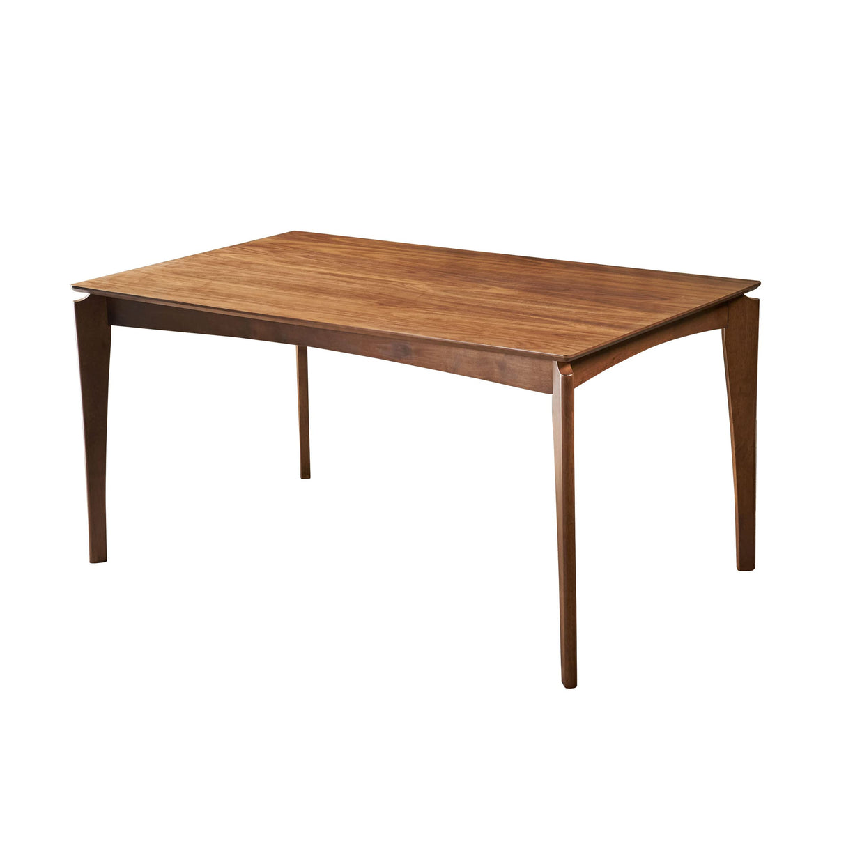Noble House Wren Rubberwood Dining Table in Natural Walnut