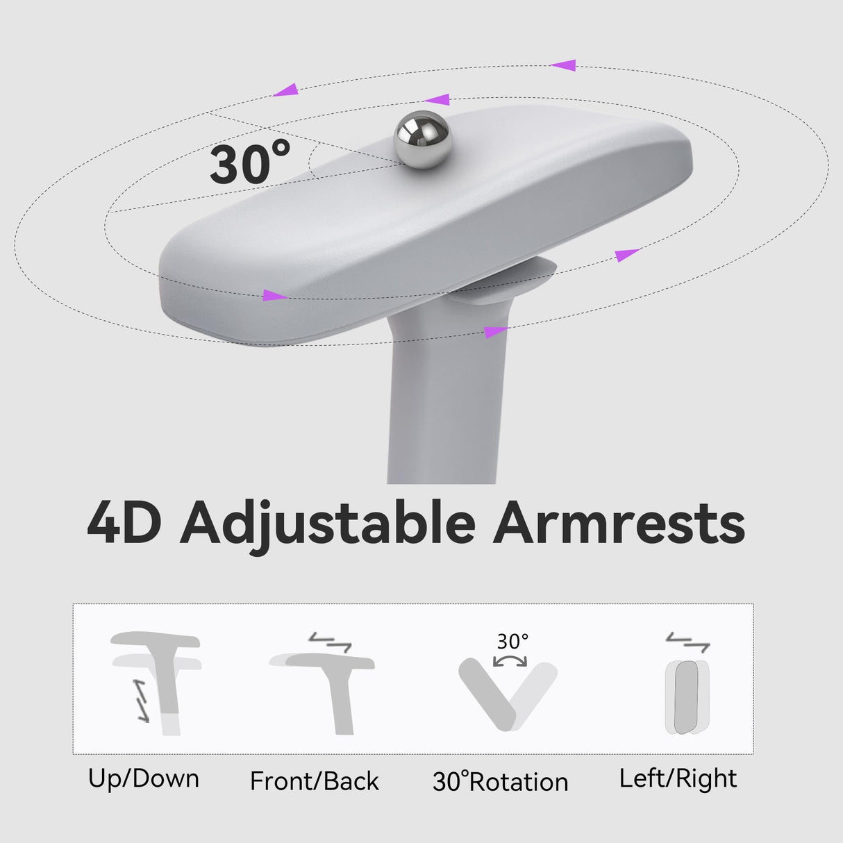 Gaming Chair with 4D Armrests - 155° Reclining High Back Ergonomic Office Chair