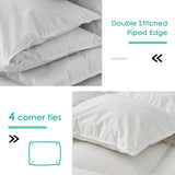 APSMILE Down Comforter King Size, Filled with Feather and Down Fiber Duvet, All Seasons White Ultra Soft King Duvet Insert, with Soft Cotton Blend Cover 106 × 90 inches