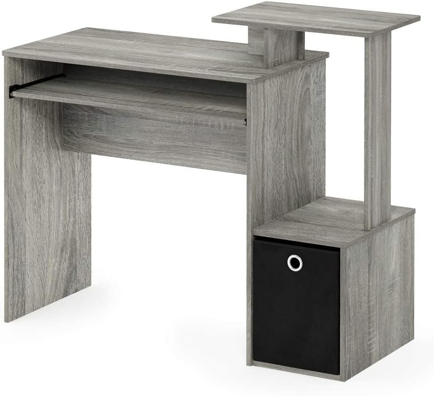 Econ Multipurpose Home Office Computer Writing Desk, French Oak Grey