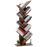 55-Inch Tree Bookshelf, 9-Shelf Free Standing Tree Bookcase, Bookshelves for Home