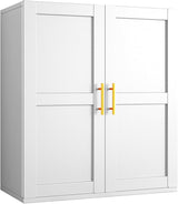 Metal Bathroom Wall Cabinet with Doors and Shelves, Over The Toilet Storage Cabinet