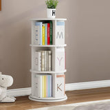 Bookshelf Bookcase 3-Tier Bookshelves 360° Rotating Bookshelf Storage Shelf Floor