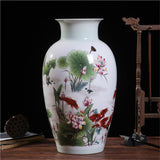 Vase Ceramic Vase Ornaments Chinese Porcelain Pastel Living Room TV Cabinet