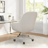 Home Office Chair Velvet Vanity Chairs Cute Makeup Desk Chair with Wheels Mid Back Computer Chairs Height Adjustable Small