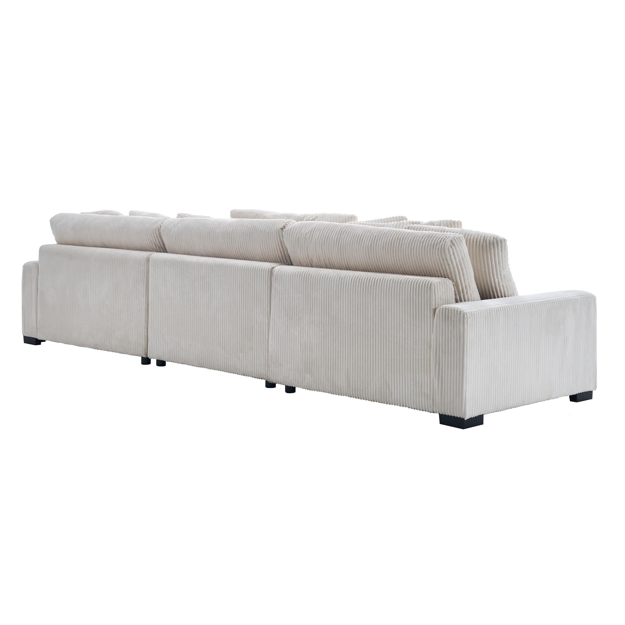 Oversized Modular Sectional Couch,146" L Shaped Corduroy Sofa
