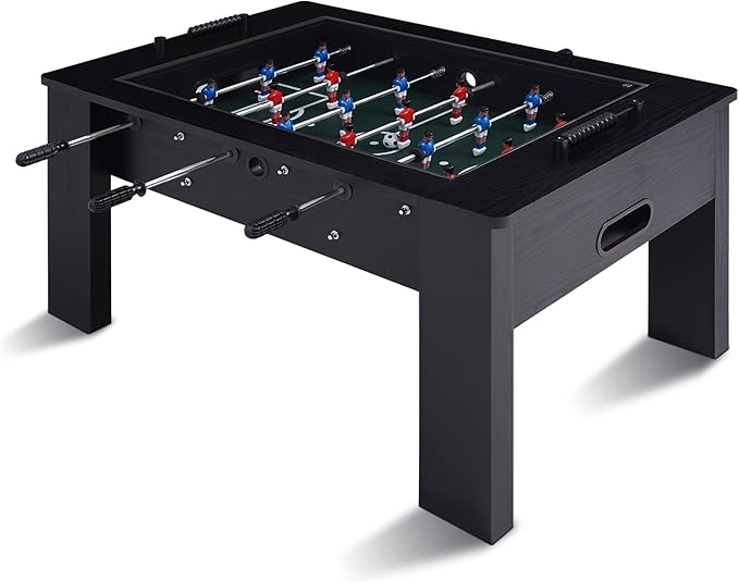Foosball Coffee Table, 42" Soccer Game Table with Tempered Glass