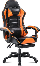 Gaming Chair with Footrest, PU Leather Video Game Chairs for Adults