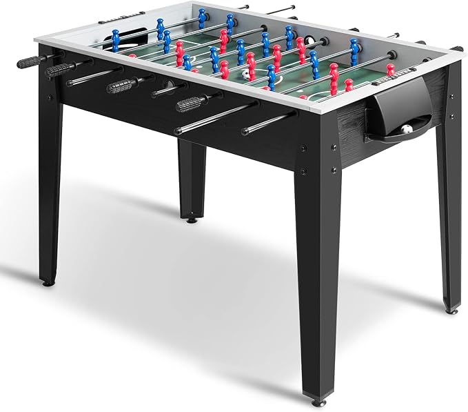 48” Foosball Table, Arcades Soccer Game Table for Multiplayer with 2 Balls