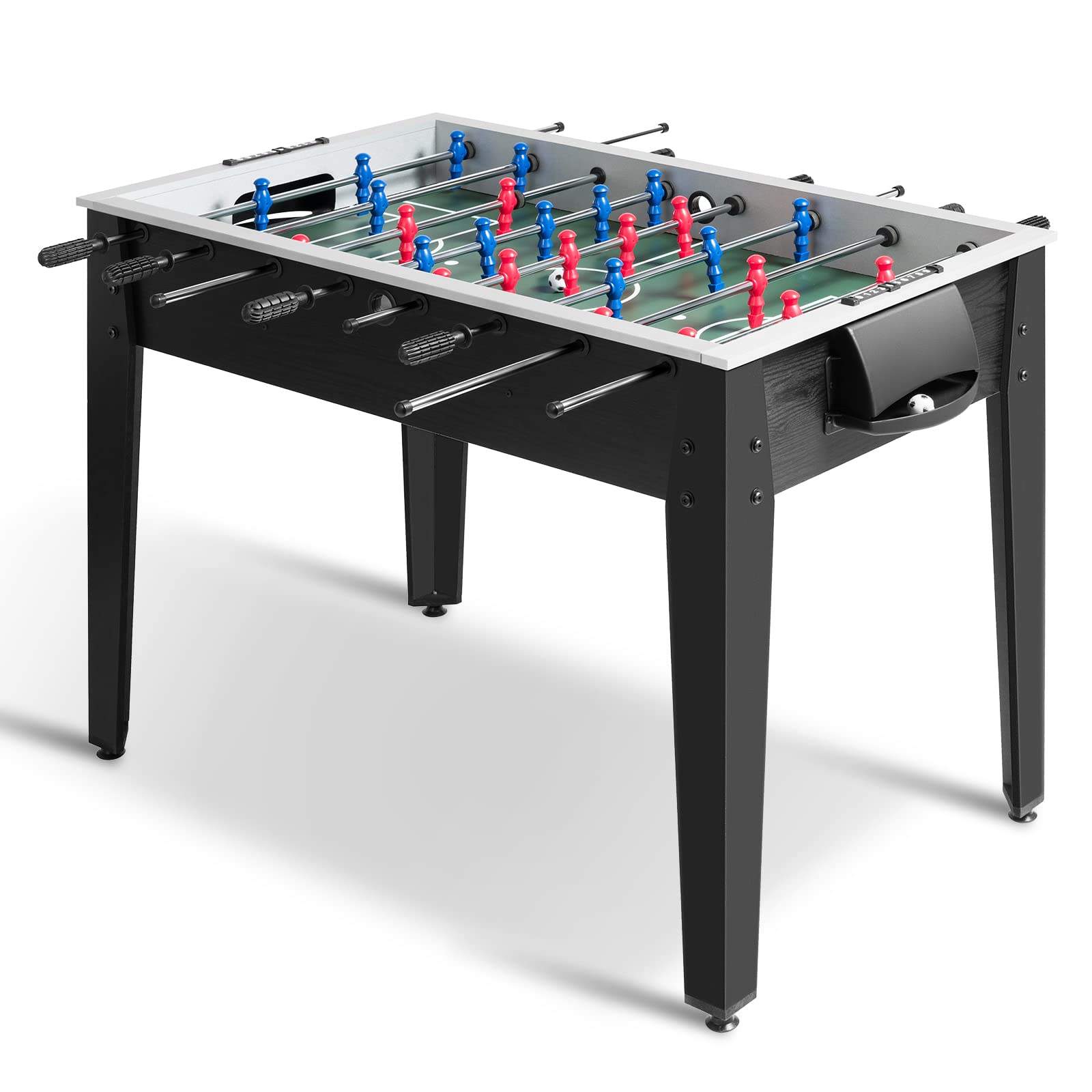 48” Foosball Table, Arcades Soccer Game Table for Multiplayer with 2 Balls