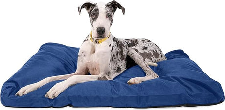 Tough Rectangle Pillow Small Dog Bed - Removable Cover, Washable