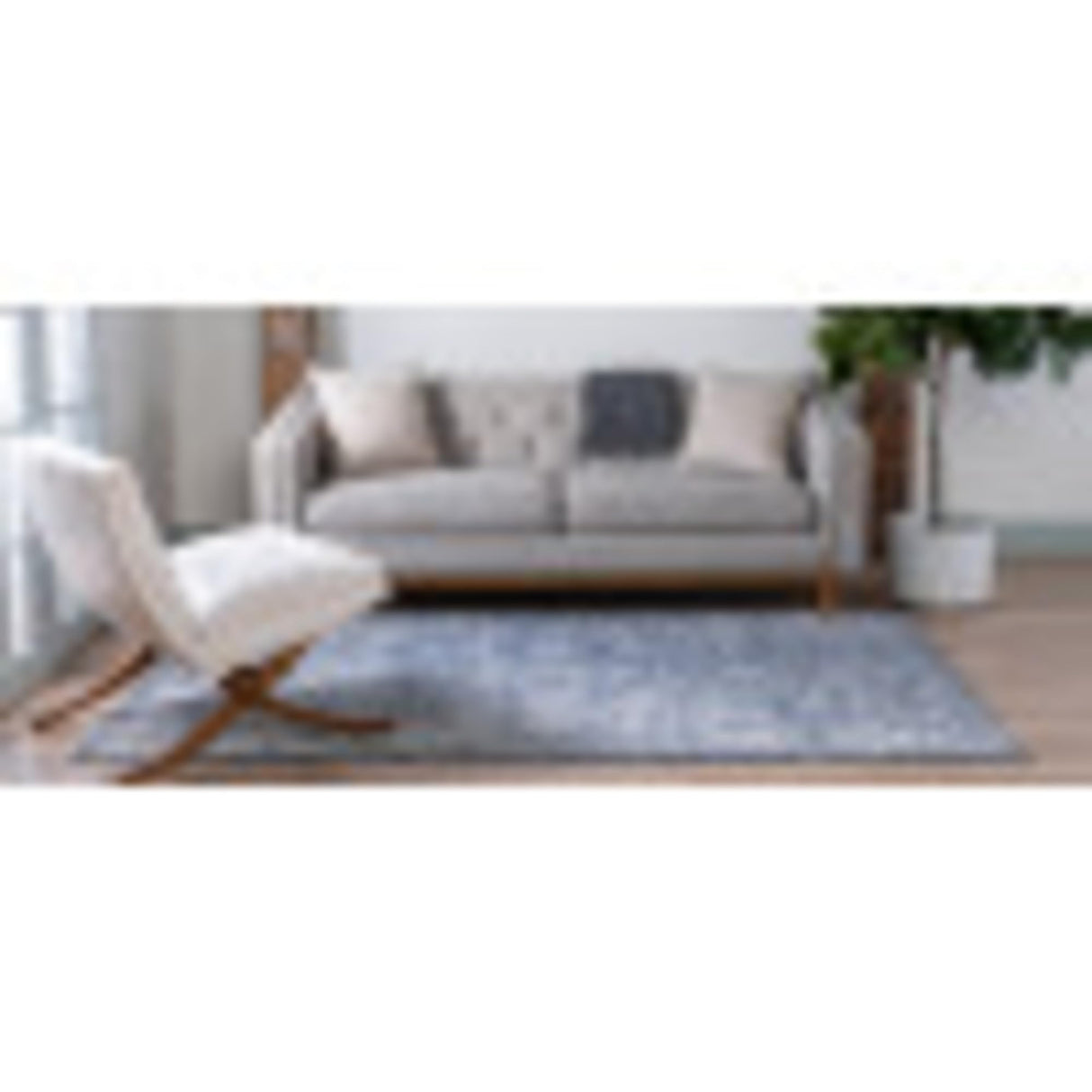 Portland Collection Area Rug - Albany (7' 10" x 10' Rectangle, Blue/ Gray)