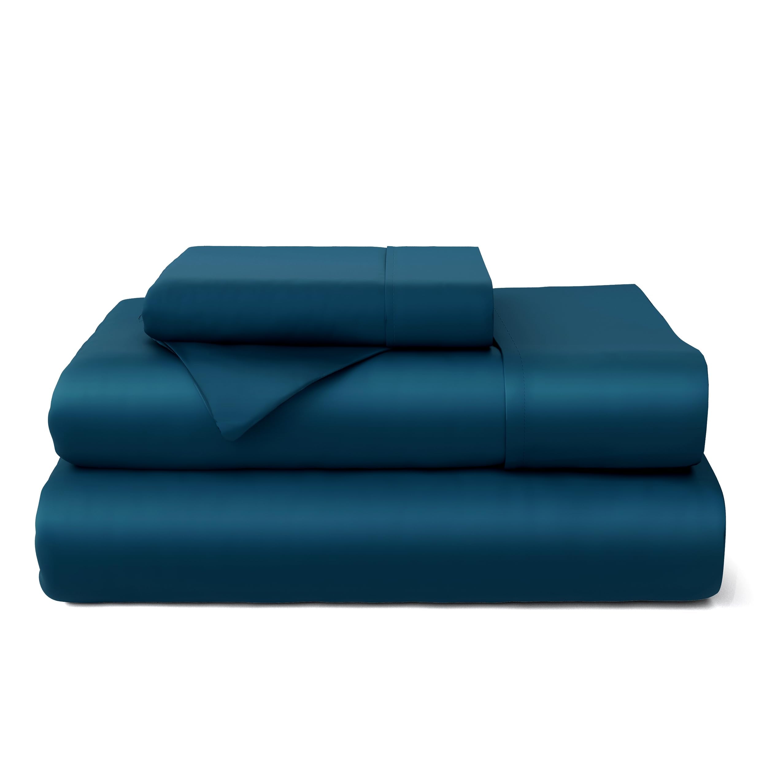 Cosy House Collection 100% Rayon Derived from Bamboo Bed Sheet Set - Cooling, Breathable, Silky Soft 3-Piece Deep Pocket Bedding Set (Twin, Royal Blue)