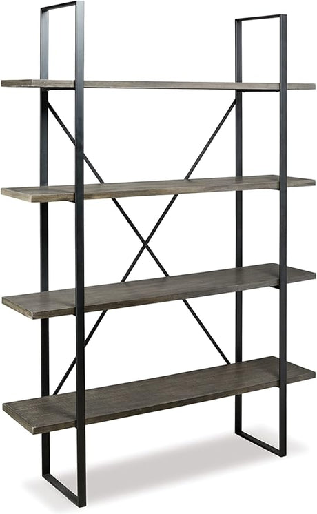 Forestmin Vintage 4 Tier Wood Bookcase, Light Brown