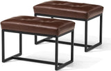 Ottoman Bench, Modern PU Leather Vanity Stools Chairs