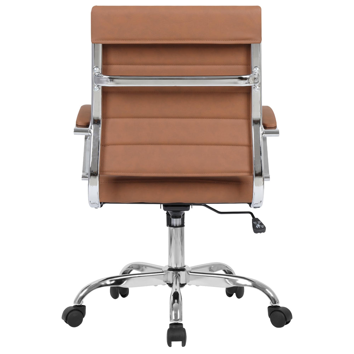Mid Back Office Chair - PU Leather Executive Desk Chair with Wheels