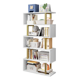 Bookshelf Geometric Bookcase S Shaped Industrial Bookshelf Storage Display Stand