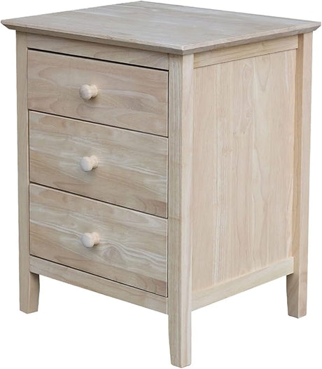 Nightstand with 3 Drawers, Standard