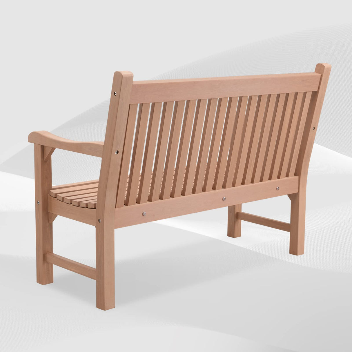 2-Person Poly Lumber Outdoor Bench with 700 Lbs Weight Capacity – Weatherproof