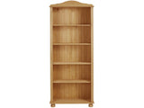 REALROOMS Chester 5 Shelf Open Bookcase, Stained Brown