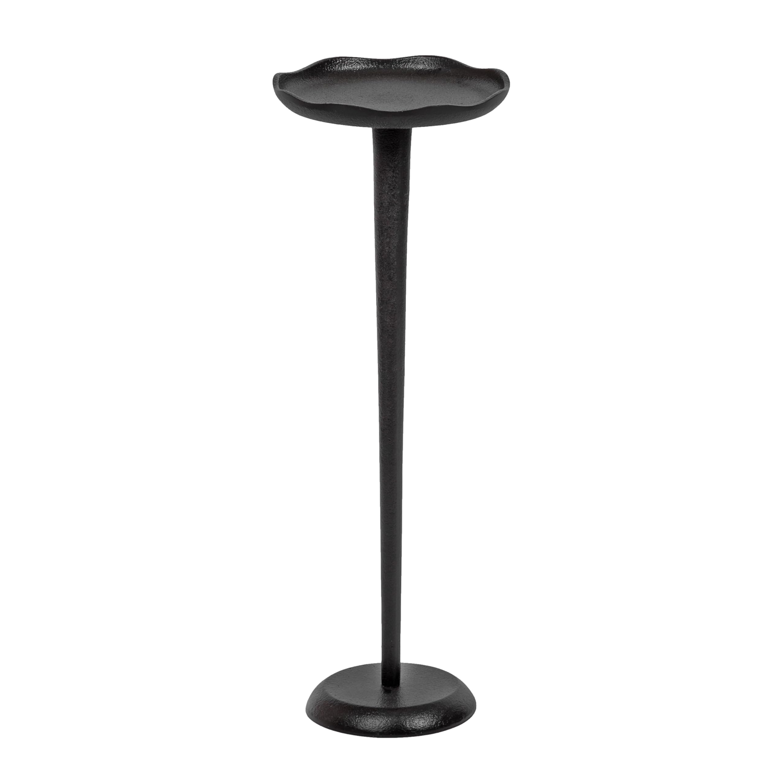 Alessia Modern Decorative Metal Drink Table, 8 x 8 x 22, Black