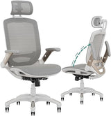 High Back Desk Chair - Adjustable Headrest with Flip-Up Arms