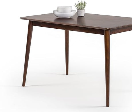 47 Inch Dining Table, Solid Wood Kitchen Desk, Natural Brown