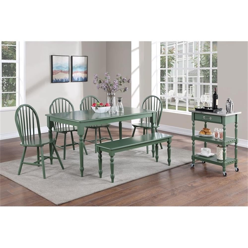 Carolina Rectangular Dining Table - Equestrian Green