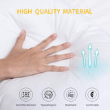 Down Feather Pillows King - 2 Pack Feather Bed Pillows for Sleeping King Size Pillow Set