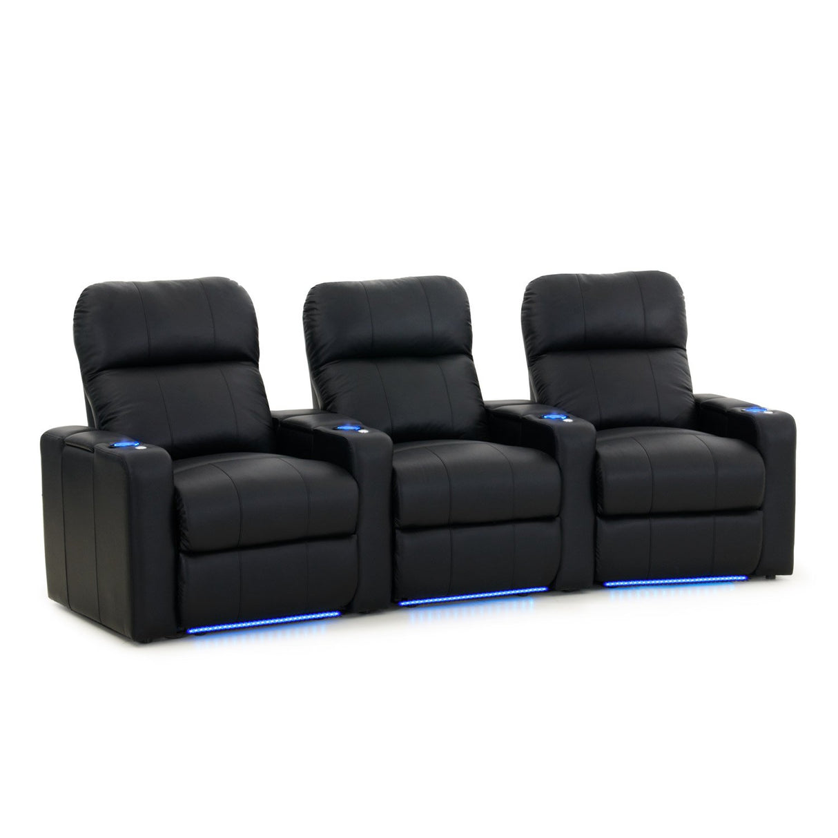 Turbo XL700 3 Seater Curved Bonded Leather Home Theater Seating