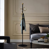 Coat rack,Coat rack freestanding with gold hooks,Entryway metal coat rack stand