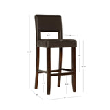 Vega Espresso Brown Barstool, 19" W x 20" D x 44.5" H