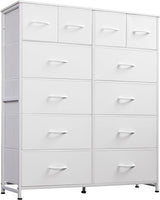 Tall Dresser for Bedroom with 12 Drawers, Dressers & Chests of Drawers, Fabric Dresser