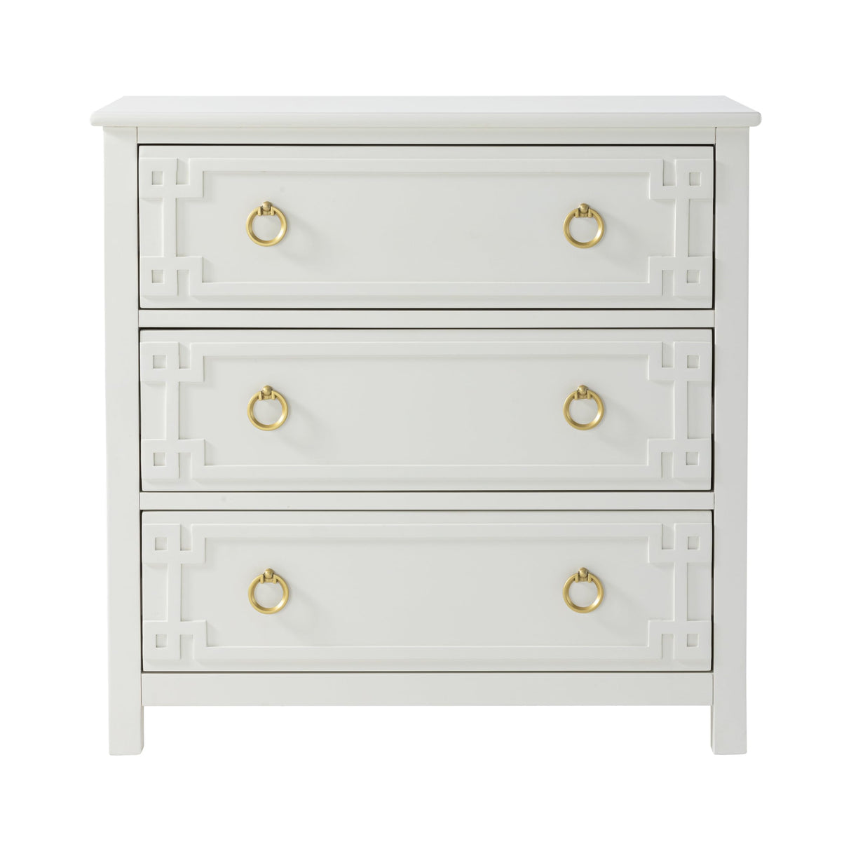 Farmhouse 3-Drawer Dresser, Fully-Assembled French Country Chest of Drawers