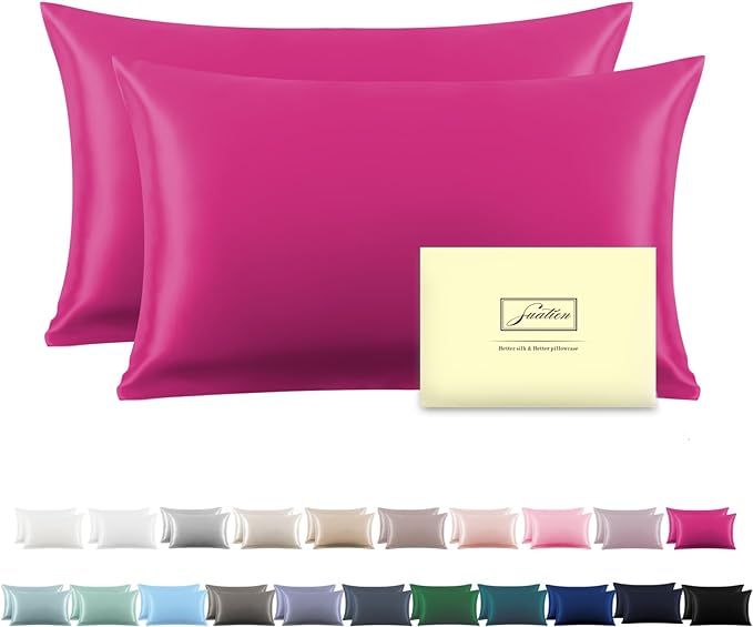 Mulberry Silk Pillowcase for Hair and Skin Standard Size 20"X 26" with Hidden Zipper