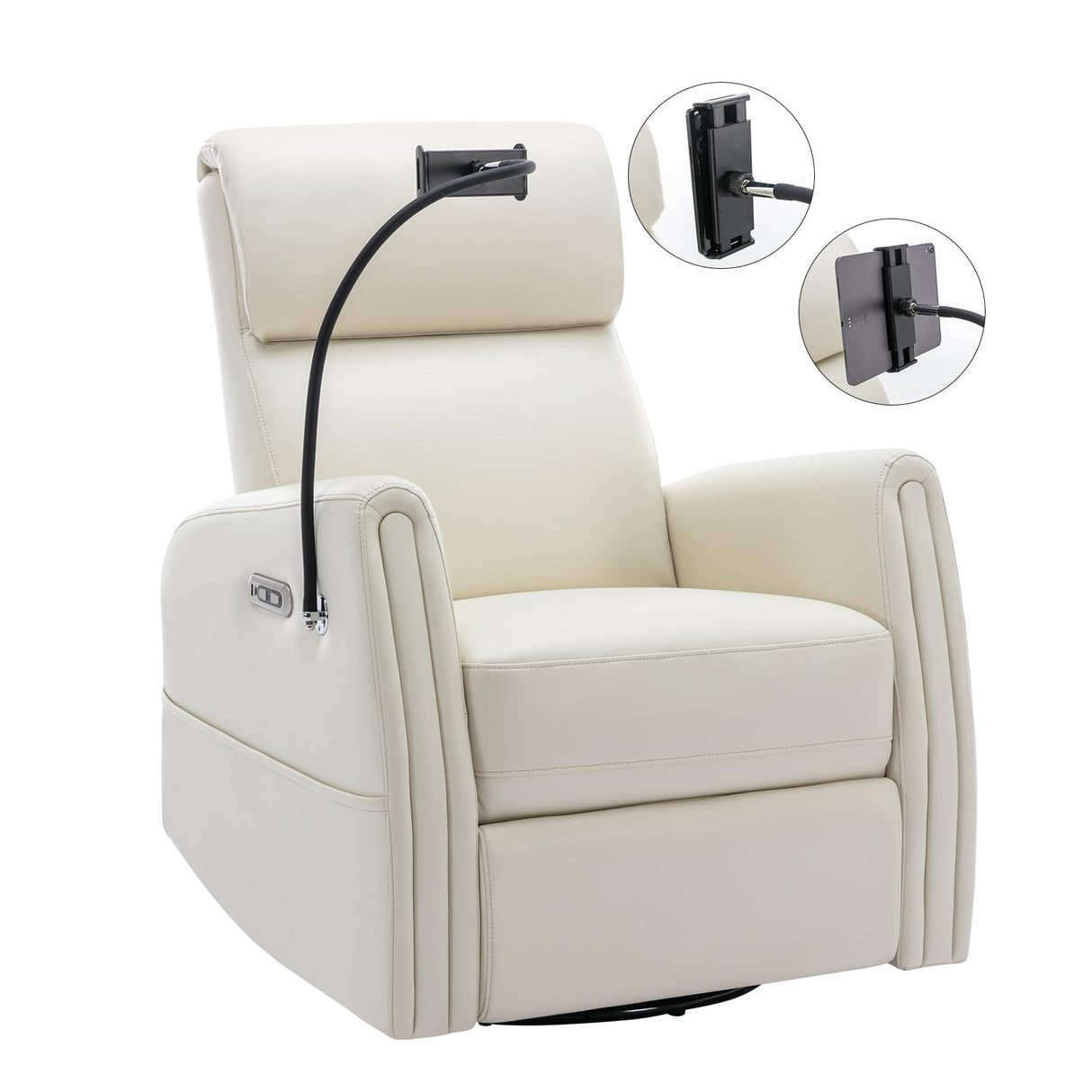 270° Power Swivel Glider Recliner Chair with Removable Mobile