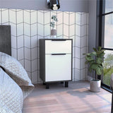 2-Piece Set with Nightstand in Gray and Night Stand