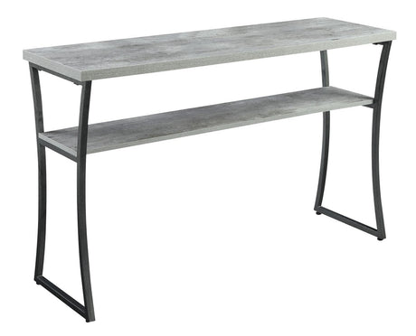 X Calibur Console Table, Faux Birch / Slate Gray Frame