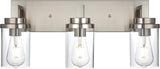 Bathroom Vanity Light,3-Light Wall Sconce Lighting Brushed Nickel Vanity