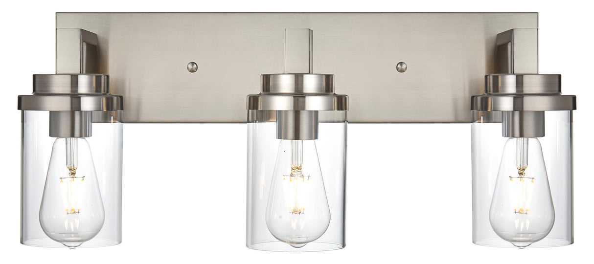 Bathroom Vanity Light,3-Light Wall Sconce Lighting Brushed Nickel Vanity