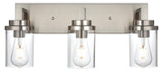 Bathroom Vanity Light,3-Light Wall Sconce Lighting Brushed Nickel Vanity
