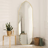 Full Length Mirror 22" x 65" Irregular Floor Length Mirror with Stand, Wall Mirror Diamond