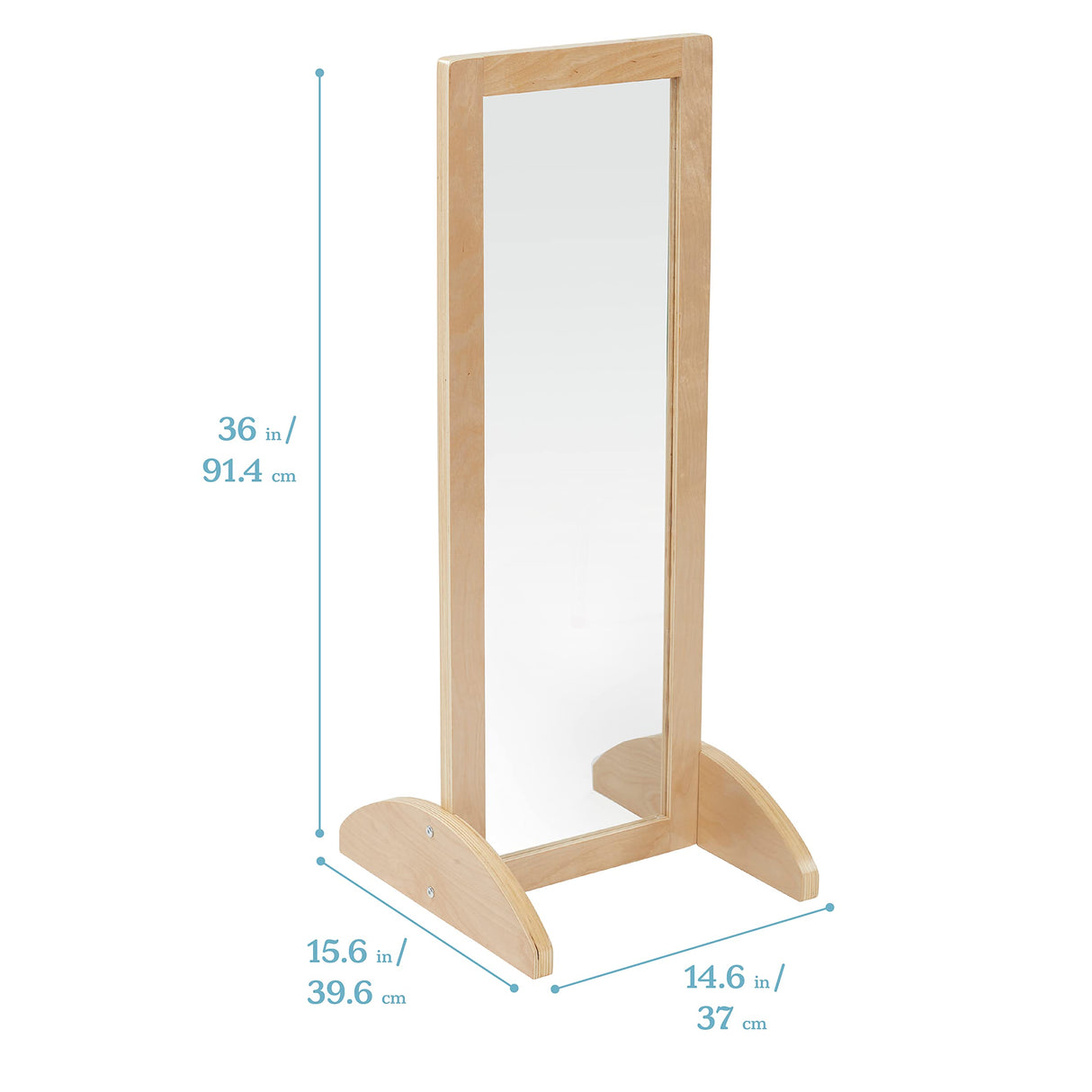 Toddler Single-Sided Bi-Directional Mirror, Kids Furniture, Natural