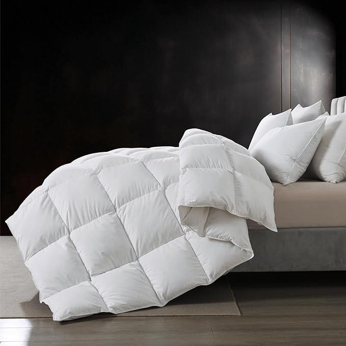Luxurious Goose Feathers Down Comforter Twin Size All Seasons Duvet Insert