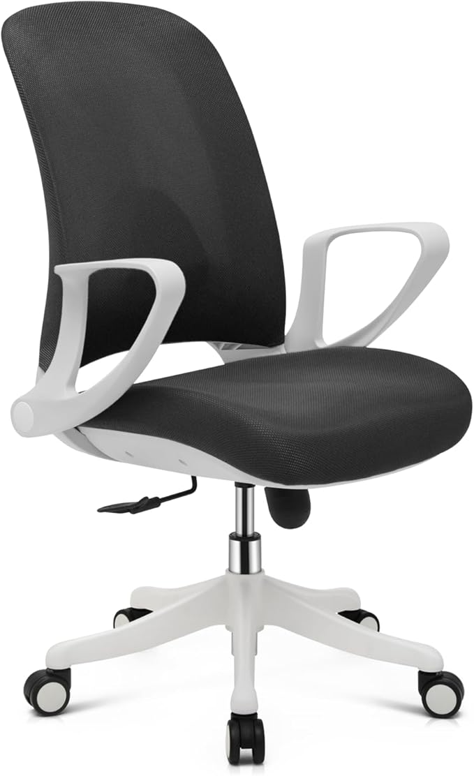 Ergonomic Mesh Office Chair with Lumbar Support and Flip-up Arms