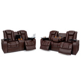 Aeris Leather Gel Home Theater Furniture, Living Room, Power Headrest